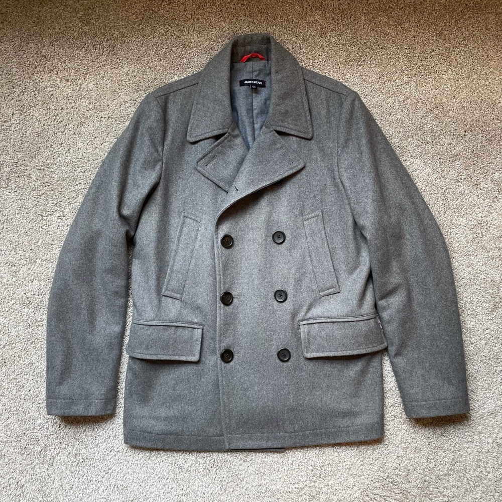 JackThreads - Grey Pea Coat - Men’s M